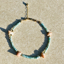 Load image into Gallery viewer, Seascape Larimar &amp; Shells Anklet
