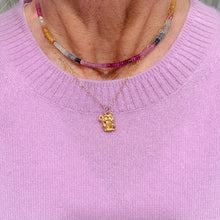 Load image into Gallery viewer, Gold Whiskers Cat Charm Necklace
