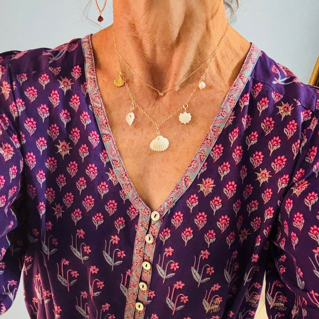 She Loves Seashells Charms Necklace