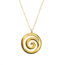 Load image into Gallery viewer, Maya Golden Swirl Long Necklace
