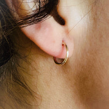 Load image into Gallery viewer, Always Mine Sweet 10KT Gold Hoops - Customizable with Drops
