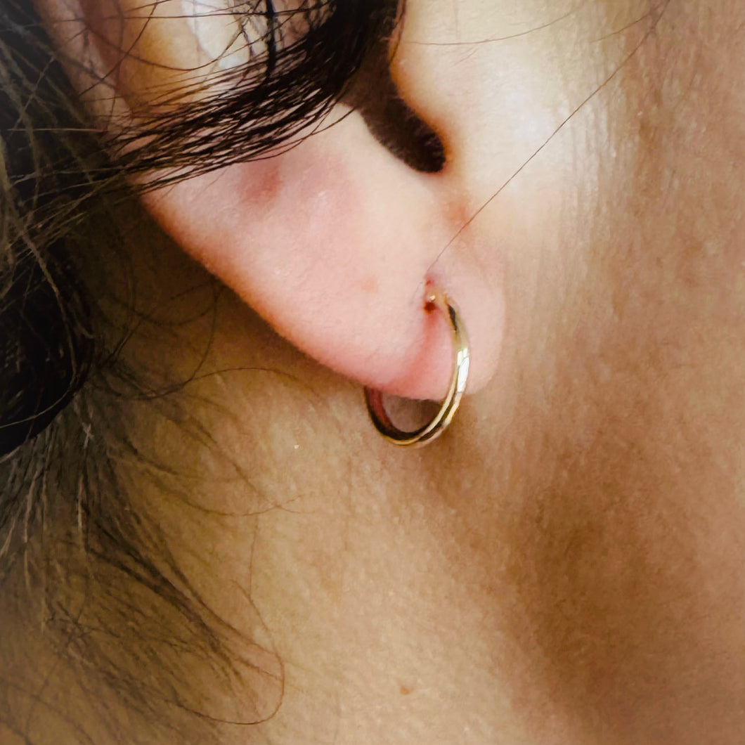 Always Mine Sweet 10KT Gold Hoops - Customizable with Drops