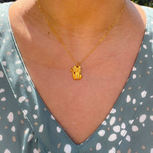 Load image into Gallery viewer, Gold Whiskers Cat Charm Necklace
