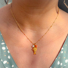 Load image into Gallery viewer, Gold Fish Trio Necklace
