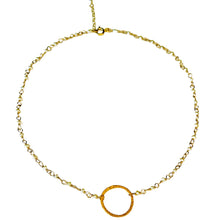 Load image into Gallery viewer, Golden Circle &amp; Pearls Chain Choker
