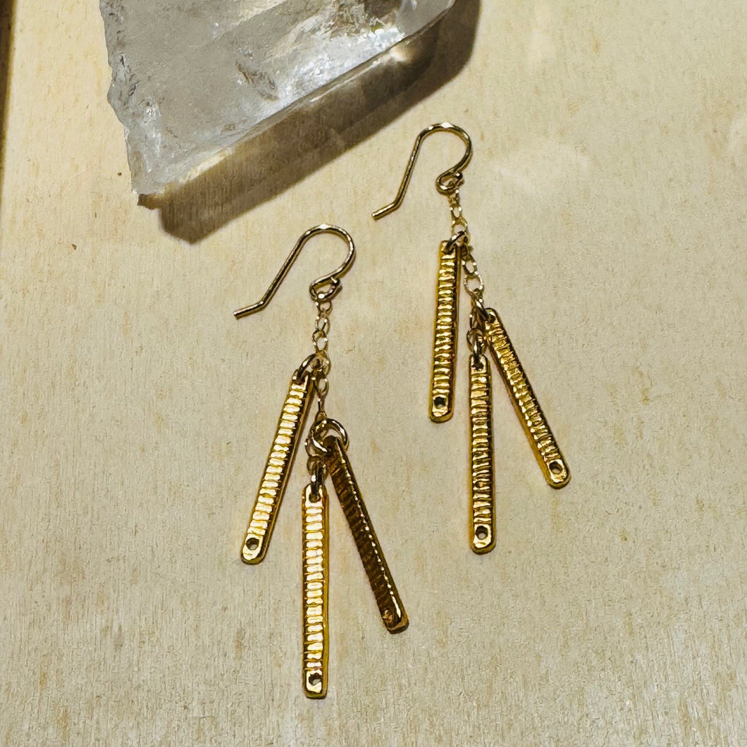 Stick Around Golden Earrings