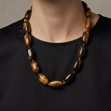 Load image into Gallery viewer, Golden Ember Tiger Eye Statement Necklace
