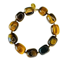 Load image into Gallery viewer, Chunky Tiger Eye Nuggets elastic bracelet
