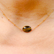 Load image into Gallery viewer, Tiger Eye Oval Necklace
