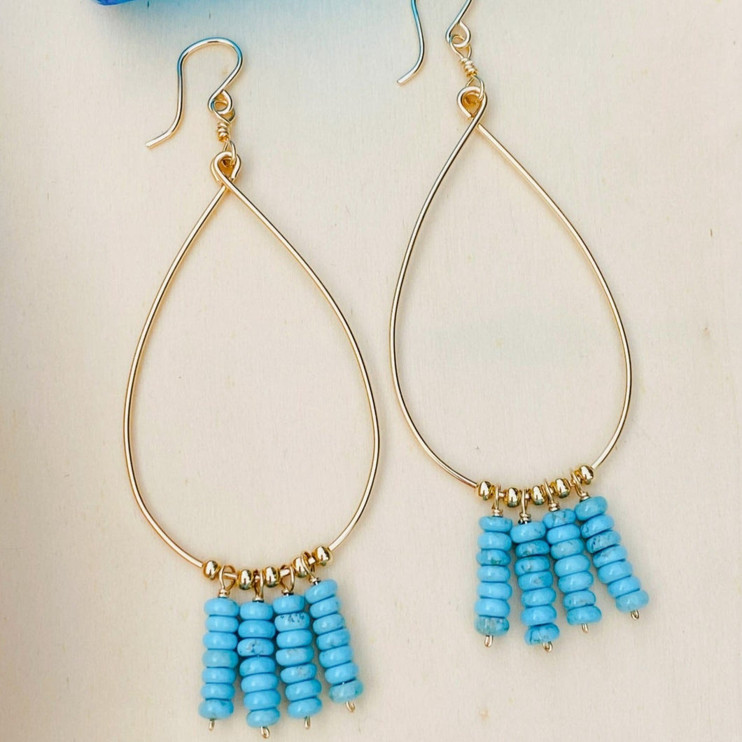 Dangly Turquoise Earrings