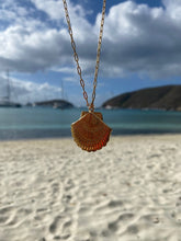 Load image into Gallery viewer, Golden Dream Scallop Shell Necklace.

