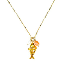 Load image into Gallery viewer, Gold Fish Trio Necklace
