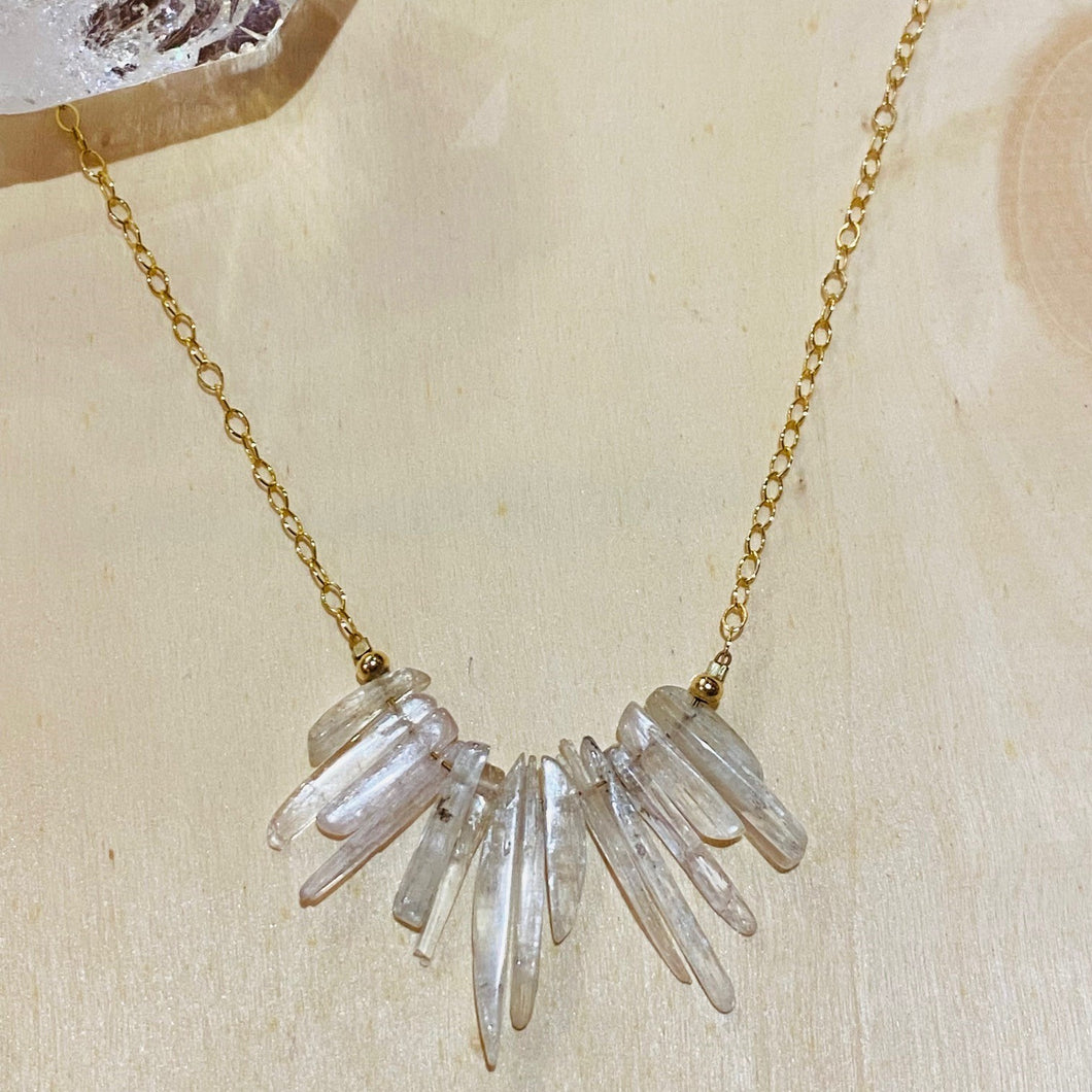 Kunzite Crystal Necklace