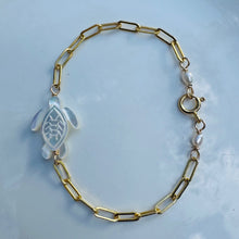 Load image into Gallery viewer, Abalone Mother of Pearl Turtle Bracelet
