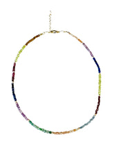 Load image into Gallery viewer, Multi-Color Gemstone Blocks Necklace
