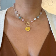Load image into Gallery viewer, Sweet Pastels Golden Heart Toggle Necklace
