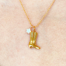 Load image into Gallery viewer, Cowgirl Boot charm &amp; Star Necklace
