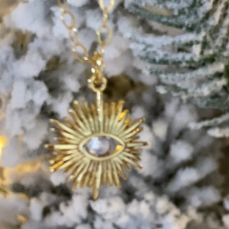 Rays of Light Eye Necklace