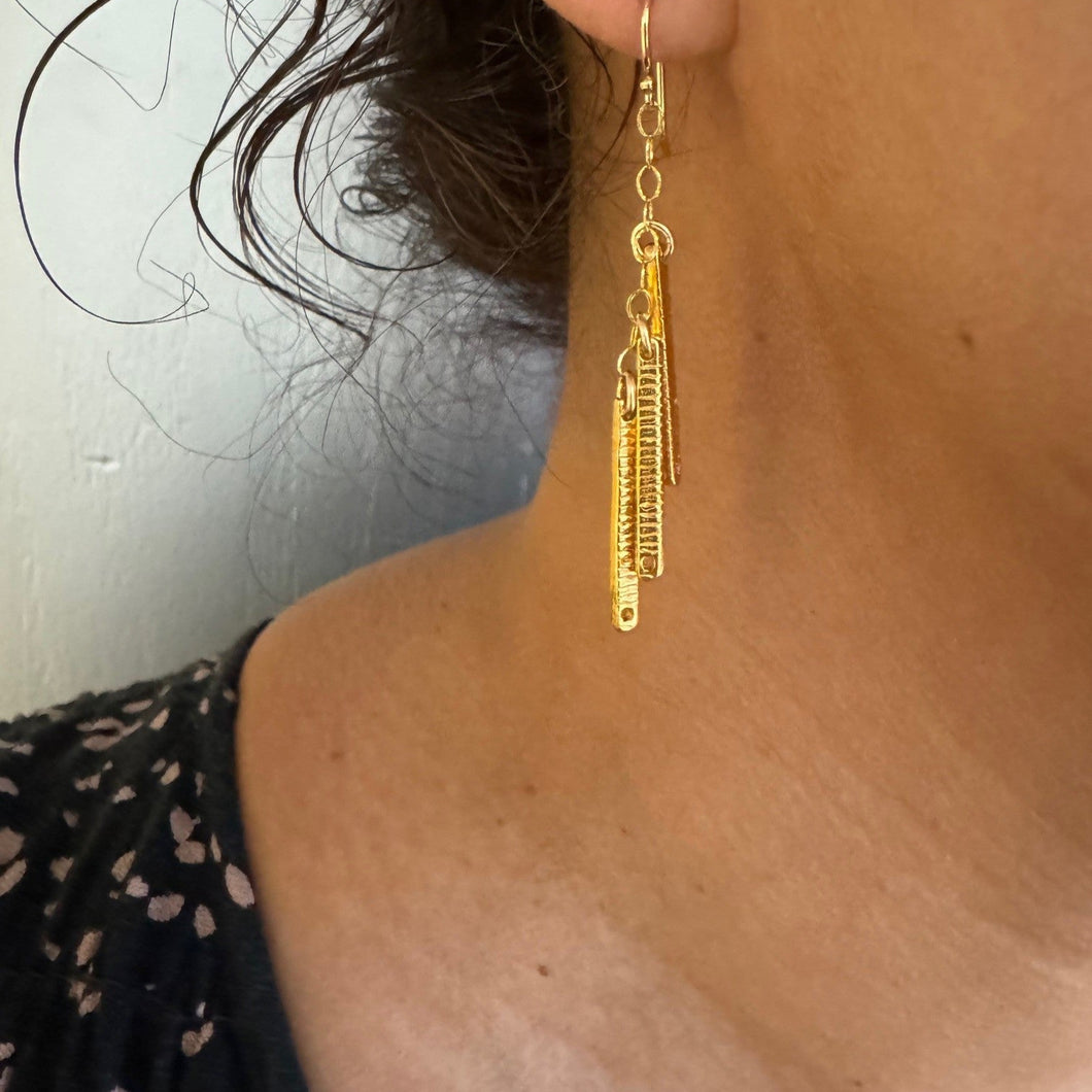 Stick Around Golden Earrings