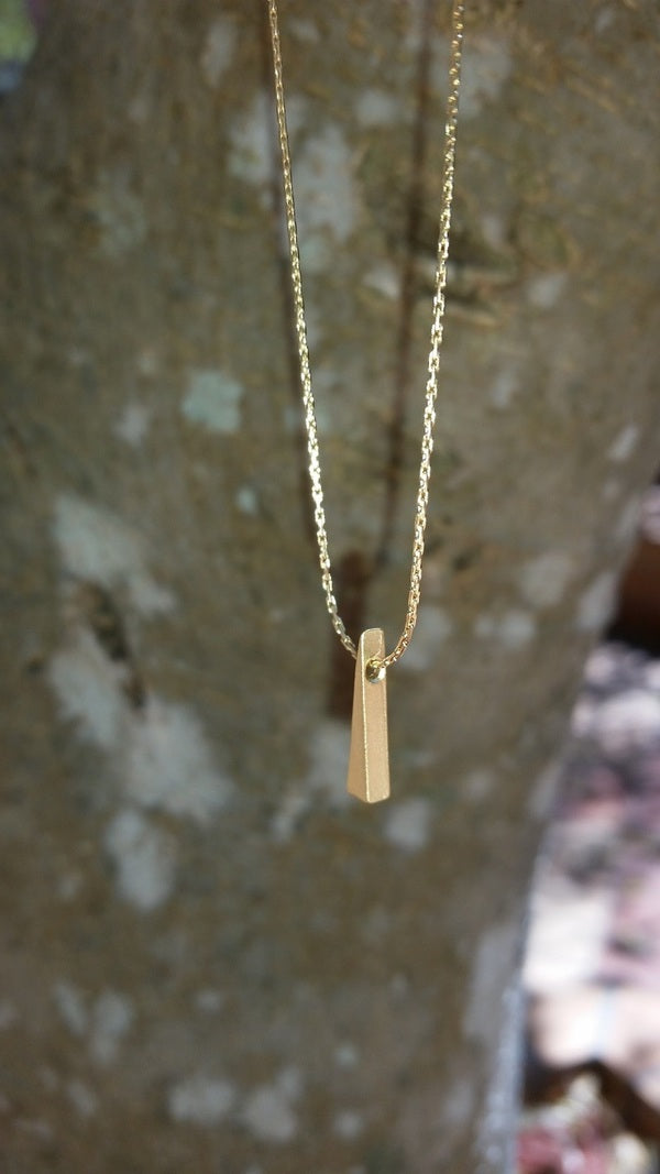 Tiny Gold platted Triangle Necklace