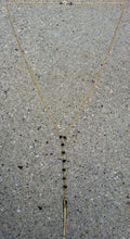 Load image into Gallery viewer, Gold needle with Black Spinal Rosary chain Necklace

