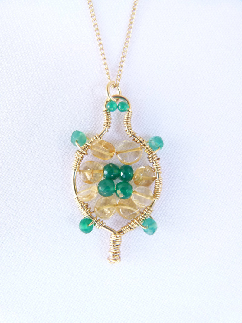 Handcrafted Miniature Turtle Necklace