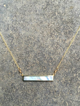 Load image into Gallery viewer, Mother of Pearl Bar Necklace
