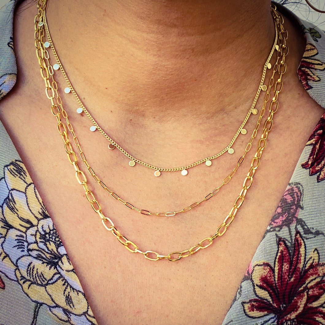 Triple Golden Layers Necklace