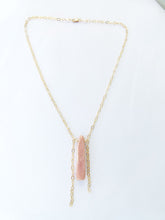 Load image into Gallery viewer, Single Pink Chalcedony Necklace

