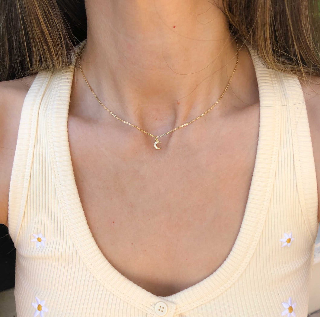 Sparkling Mini Lunita Necklace