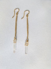 Load image into Gallery viewer, Single Quartz Crystal Earrings
