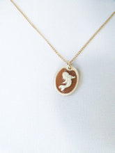 Load image into Gallery viewer, Hand carved Shell Cameo Necklace (Mermaid)
