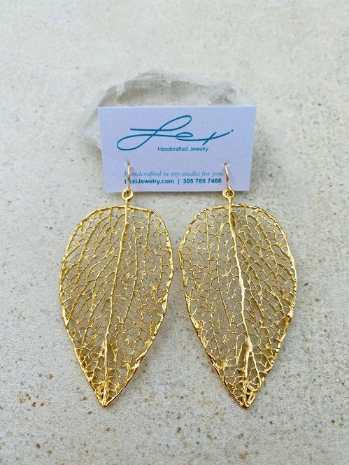 Sea Fan Leaf Earrings