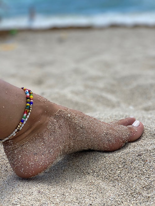 Color My Rainbow 3-way Choker, Wrap Bracelet and Anklet