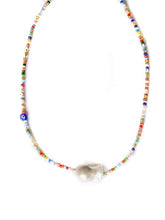 Load image into Gallery viewer, Rainbow Protective Baroque Pearl Necklace
