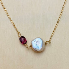 Load image into Gallery viewer, Oyster Pearl &amp; Birthstone Necklace
