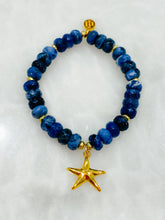 Load image into Gallery viewer, Blue Sodalite Rondelles &amp; Starfish Charm
