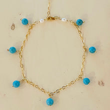Load image into Gallery viewer, Happy Feet Turquoise Anklet
