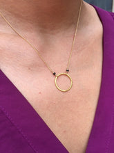 Load image into Gallery viewer, Gold platted Brass Circle Necklace
