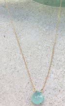 Load image into Gallery viewer, 14KT Gold Chalcedony Drop Necklace
