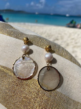 Load image into Gallery viewer, Touch of White Capiz Shell Earrings
