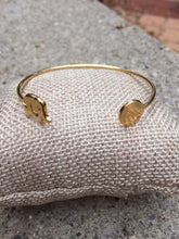 Load image into Gallery viewer, Elephant Cuff Bracelet w/tiny cutout Heart

