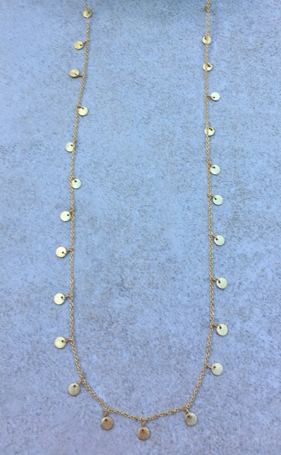 Tiny Coins Necklace (Long)
