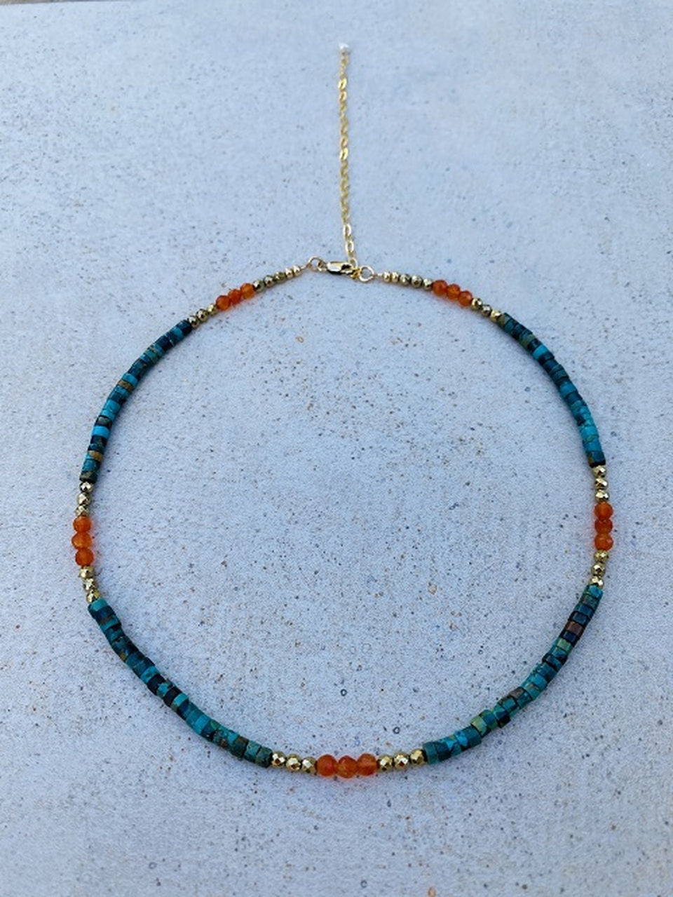 Fall for Me 3 in 1 Turquoise and Carnelian Choker