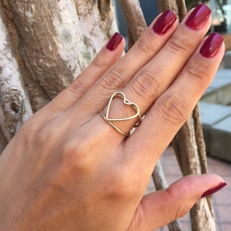 Handcrafted 14kt Gold filled Heart Ring