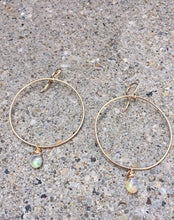 Load image into Gallery viewer, .Handmade Hoops with Opals
