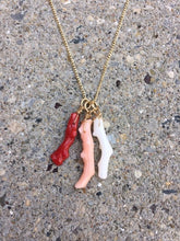 Load image into Gallery viewer, Delicate Tri-colored Coral Necklace
