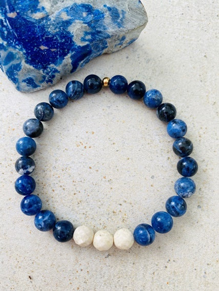 Natural stones Bracelet for MEN - Blue