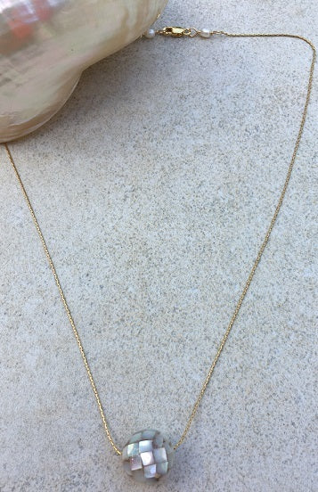 Mother of Pearl Ball Necklace