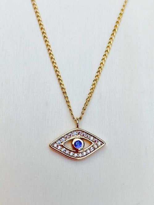 Cobalt Evil Eye Necklace
